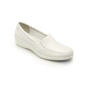 Flexi Service/Clinic Moccasin with Women's Best Grip System - 18112 Style White