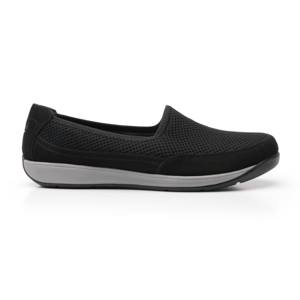 Women's Flexi Urban Flat with Woven Material - Style 28308 Black