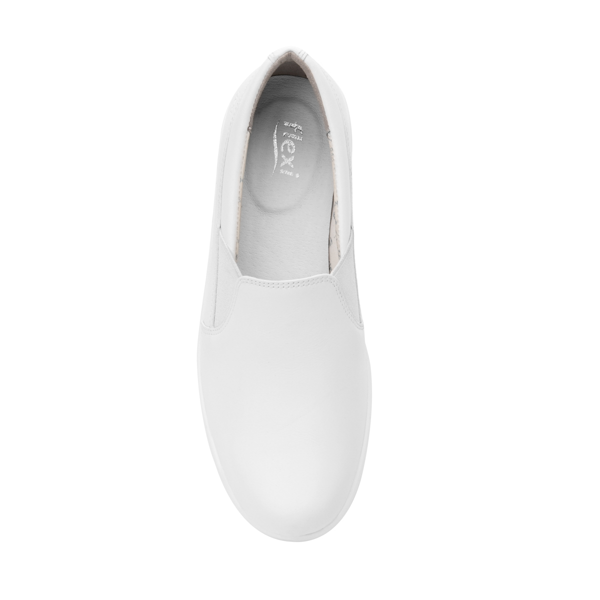 Mocasín De Servicio/Clínico Flexi para Mujer con Corte Repelente Al Agua Estilo 32608 Blanco