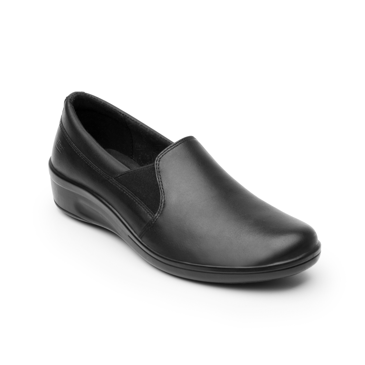 Mocasín De Servicio/Clínico Flexi para Mujer con Corte Repelente al Agua Estilo 32608 Negro