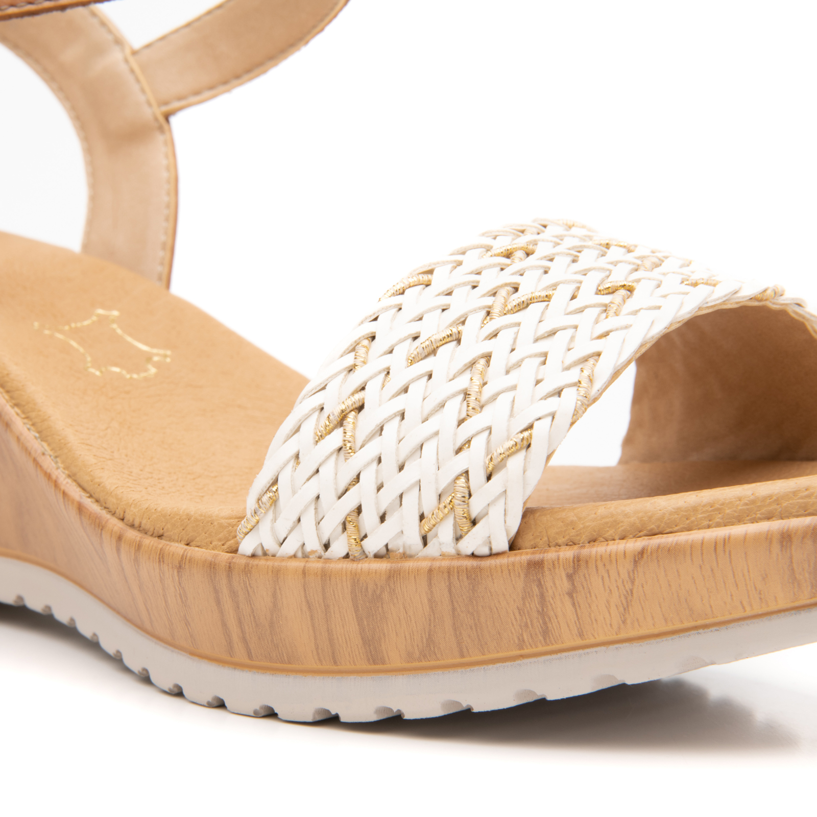 Women's Flexi Casual with Braided Strap Sandal - Style 34514 White