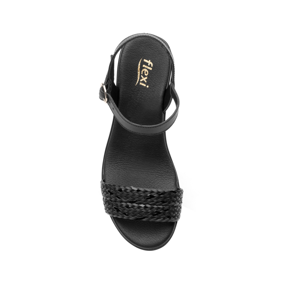 Women's Flexi Casual with Braided Strap Sandal - Style 34514 Black