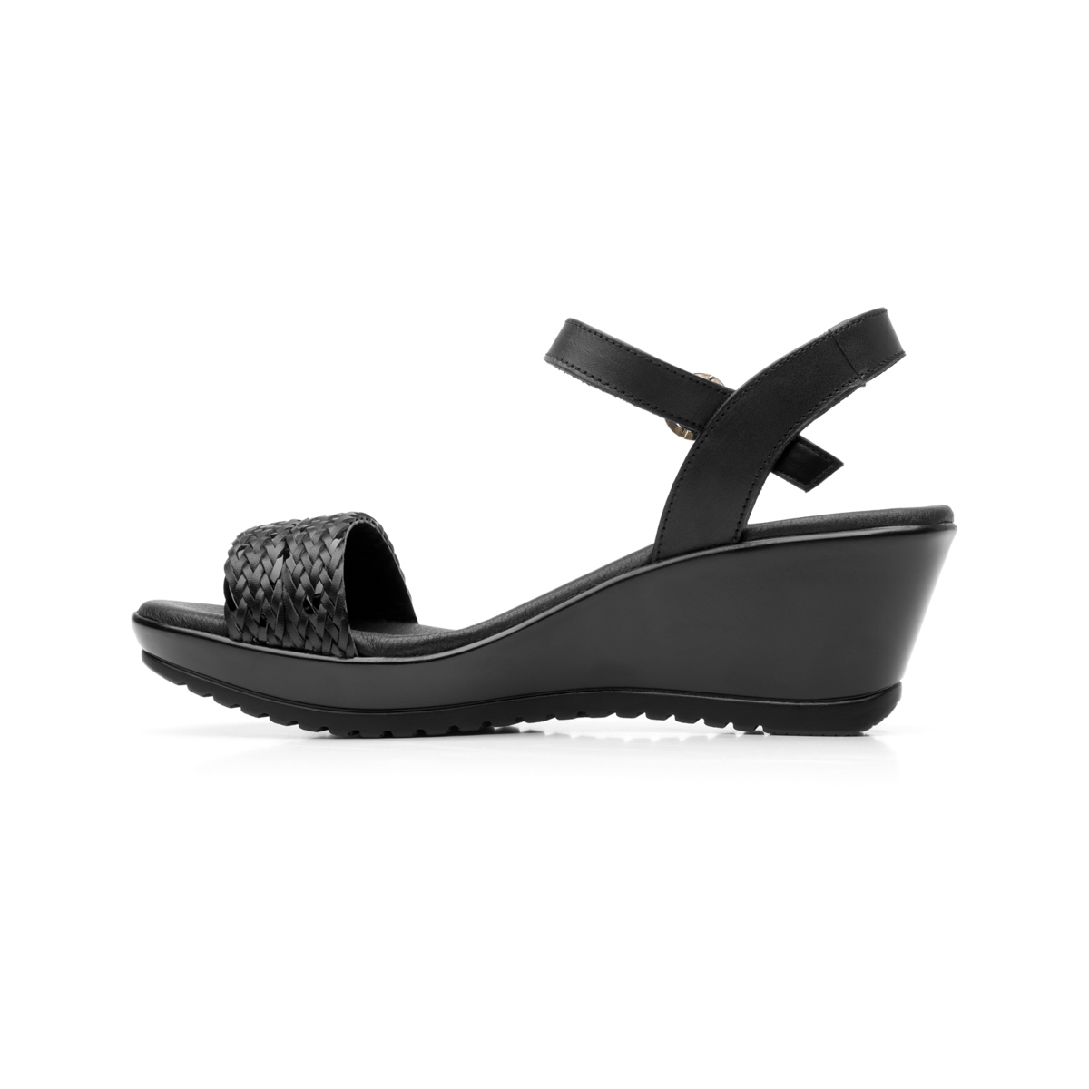 Women's Flexi Casual with Braided Strap Sandal - Style 34514 Black