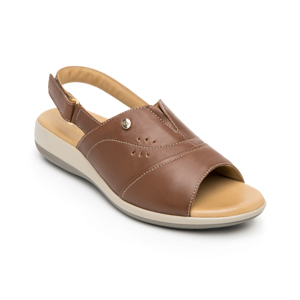 Women's Extra Soft Leather Sandal Style 34930 Coffee