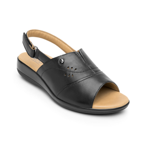 Women's Extra Soft Leather Sandal Style 34930 Black