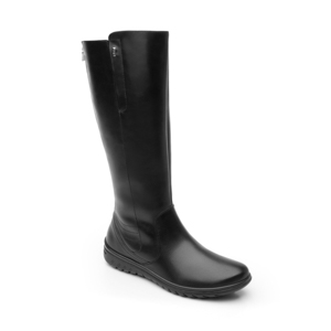 Women's High Boot with Zipper and Flexi Elastic with Soft Walking System Style 35315 Black Women's High Boot with Zipper and Flexi Elastic with Soft Walking System Style 35315 Black