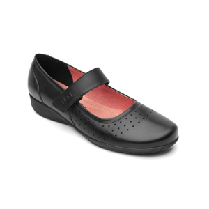 Flexi School Flat With Velcro Bracelet For Girls - Style 35805 Black Flexi School Flat With Velcro Bracelet For Girls - Style 35805 Black