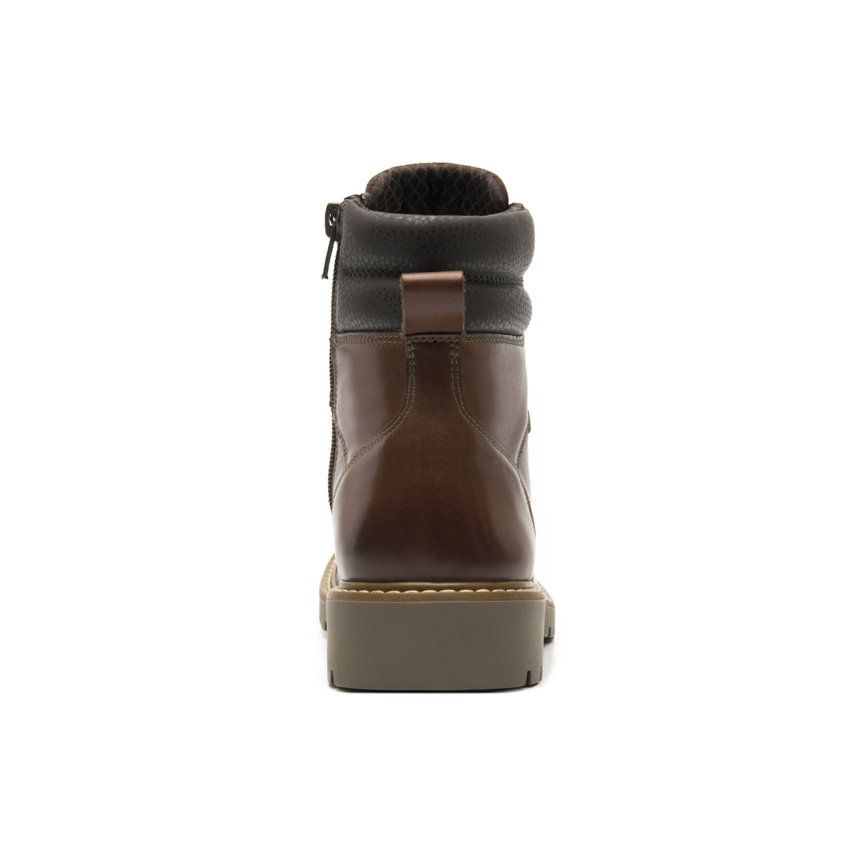 Women's Leather Bootie with Internal Zipper Style 37819 Cognac