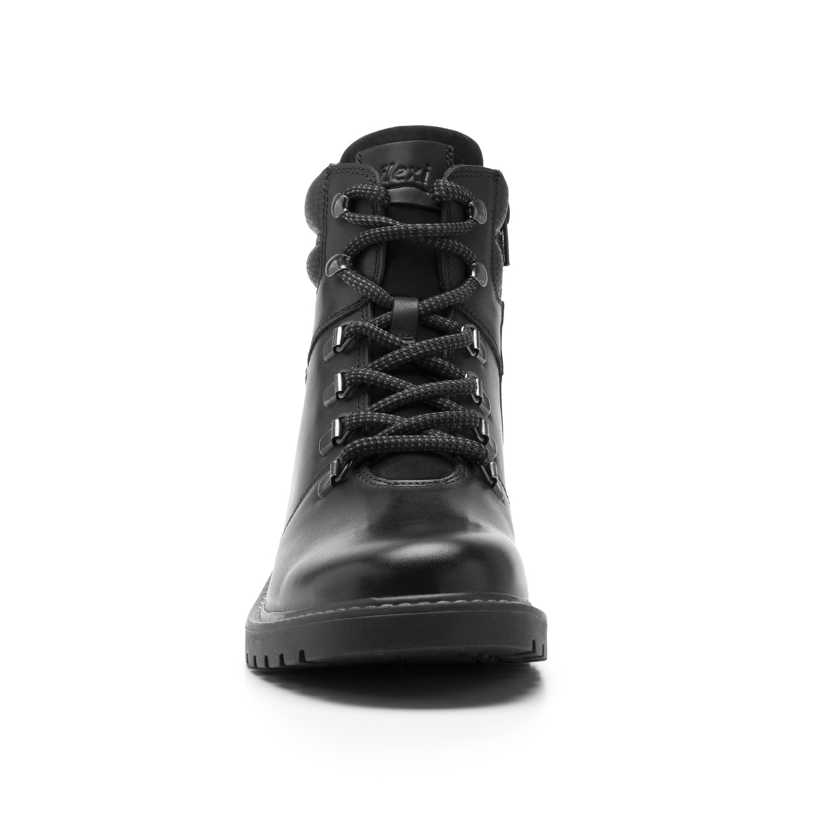 Women's Leather Bootie with Internal Zipper Style 37819 Black