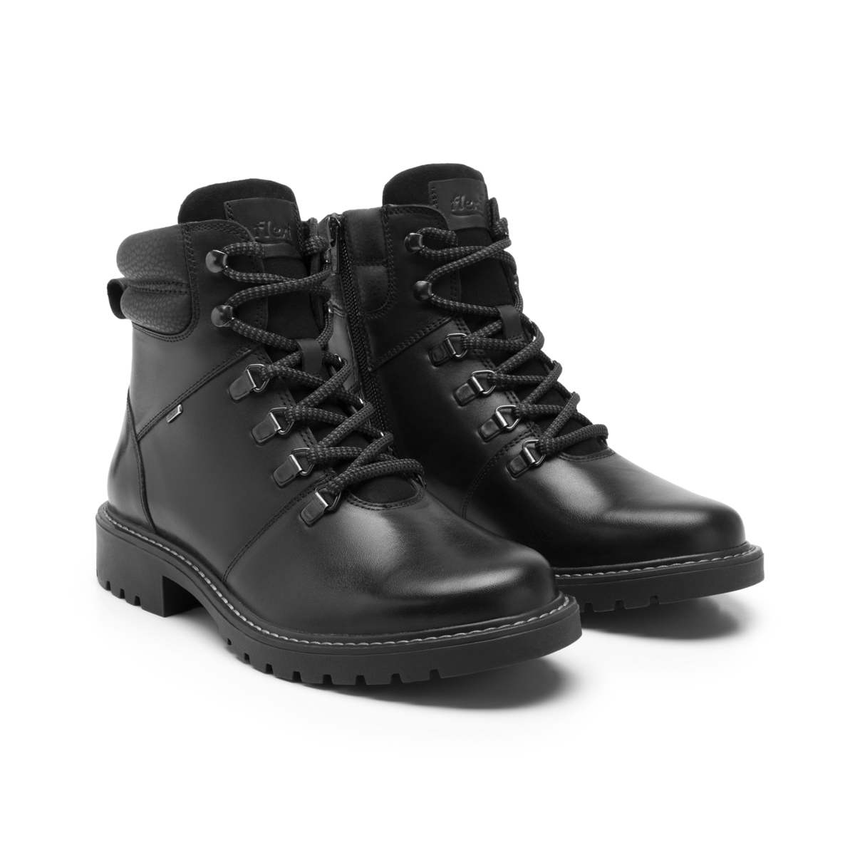 Women's Leather Bootie with Internal Zipper Style 37819 Black
