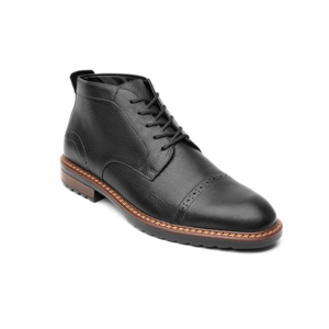Botín Casual Flexi Con Perforado En Puntera Para Hombre - Estilo 400503 Negro Botín Casual Flexi Con Perforado En Puntera Para Hombre - Estilo 400503 Negro