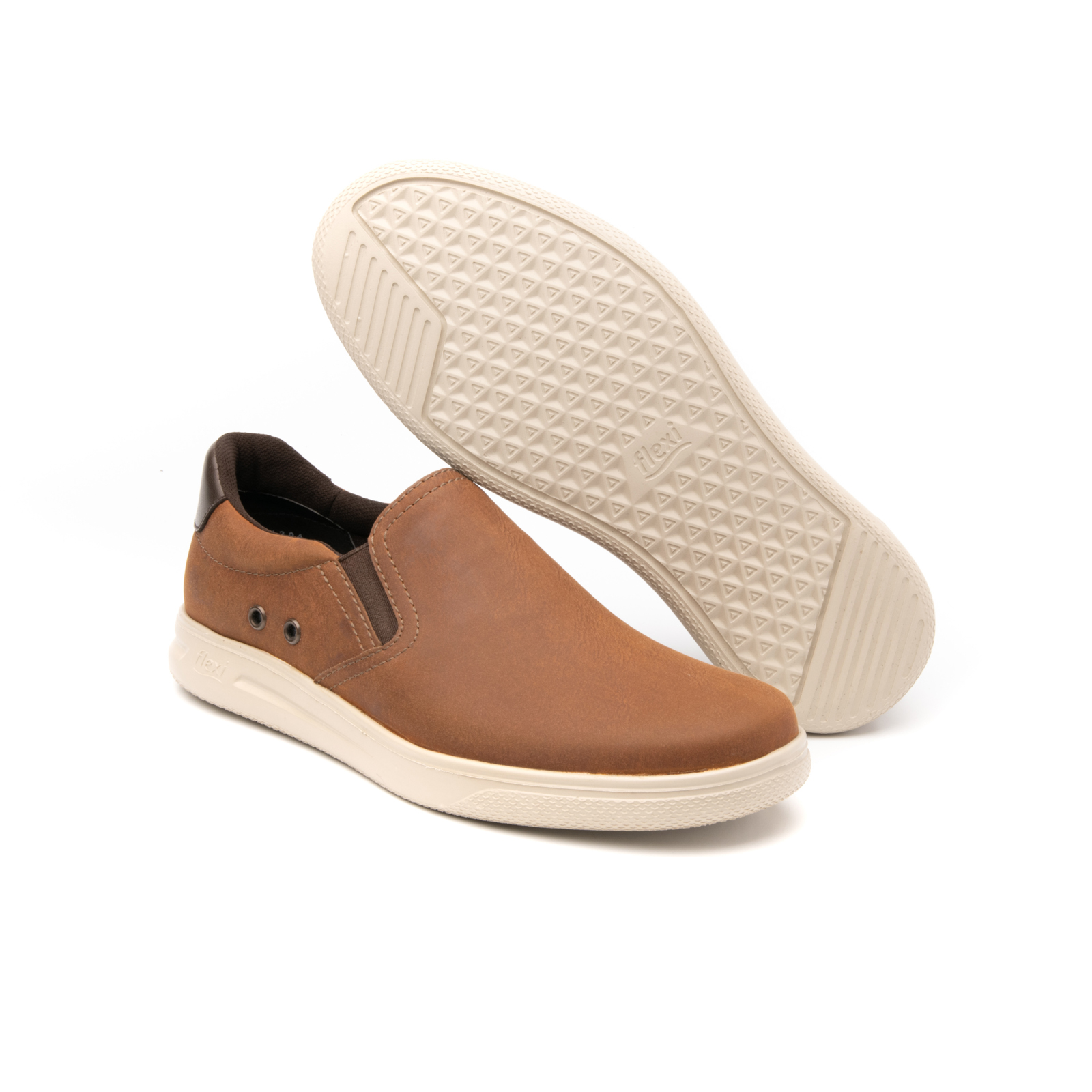 Men's Casual Sport Flexi Sneaker with Extra Lightweight Sole - 401204 Honey Style