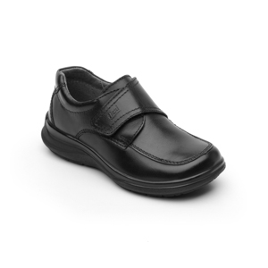 Children's Flexi Casual School Shoe with Velcro Center - Style 402102 Black