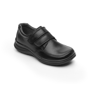 Children's Flexi Casual Shoe with Double Velcro - Style 402103 Black