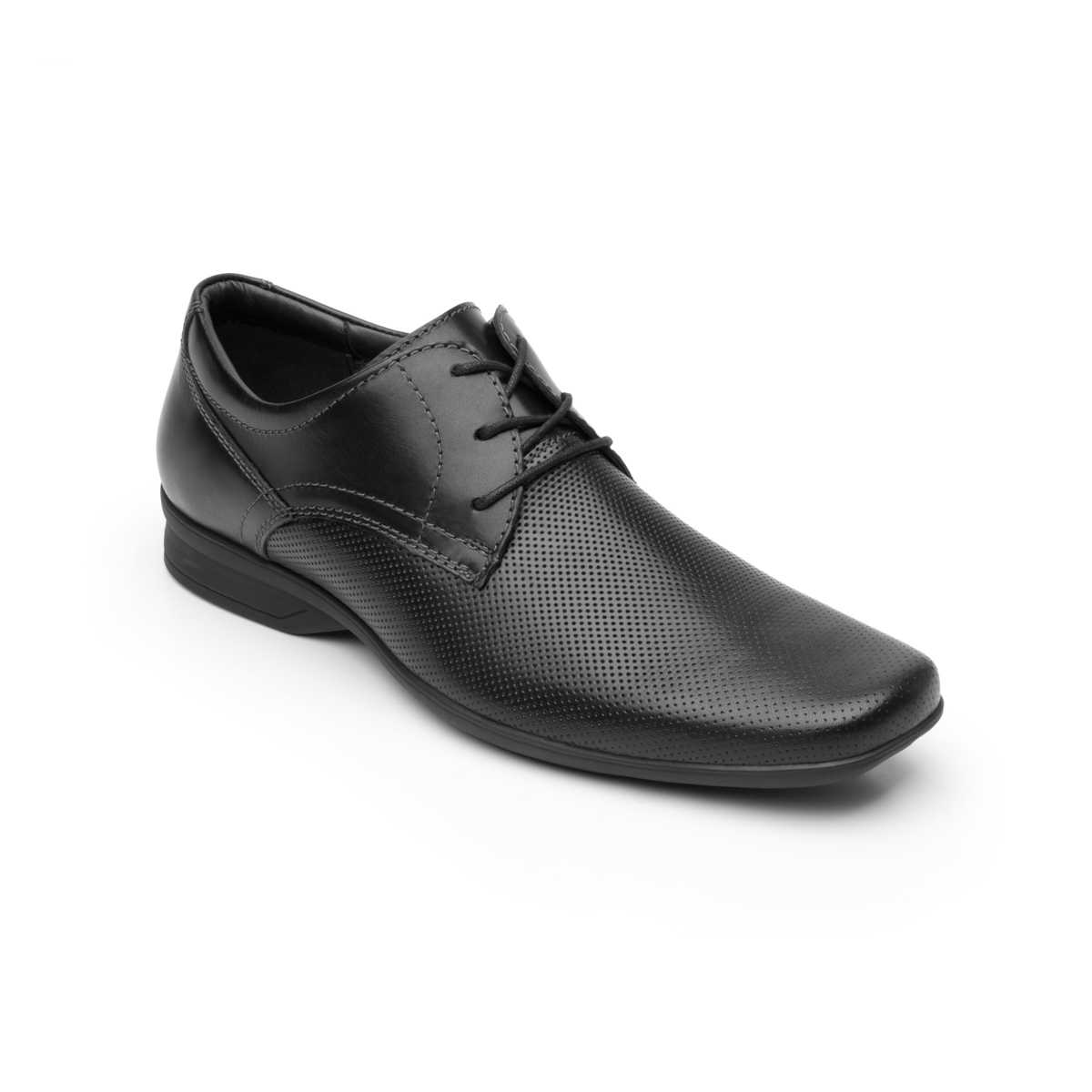 Zapato De Vestir Para Oficina Flexi De Piel Micro Perforada Para Hombre - Estilo 402206 Negro