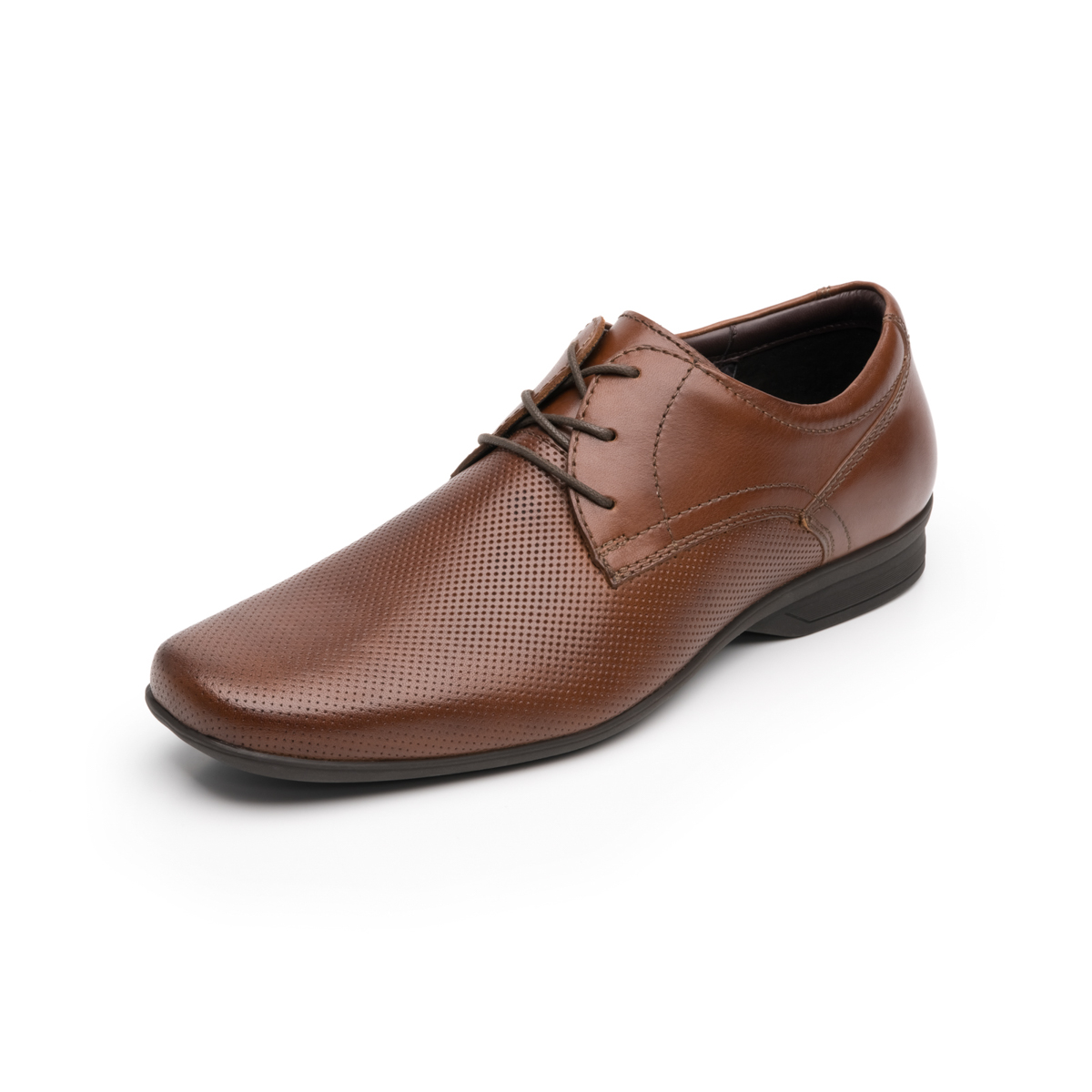 Zapato De Vestir Para Oficina Flexi De Piel Micro Perforada Para Hombre - Estilo 402206 Tan