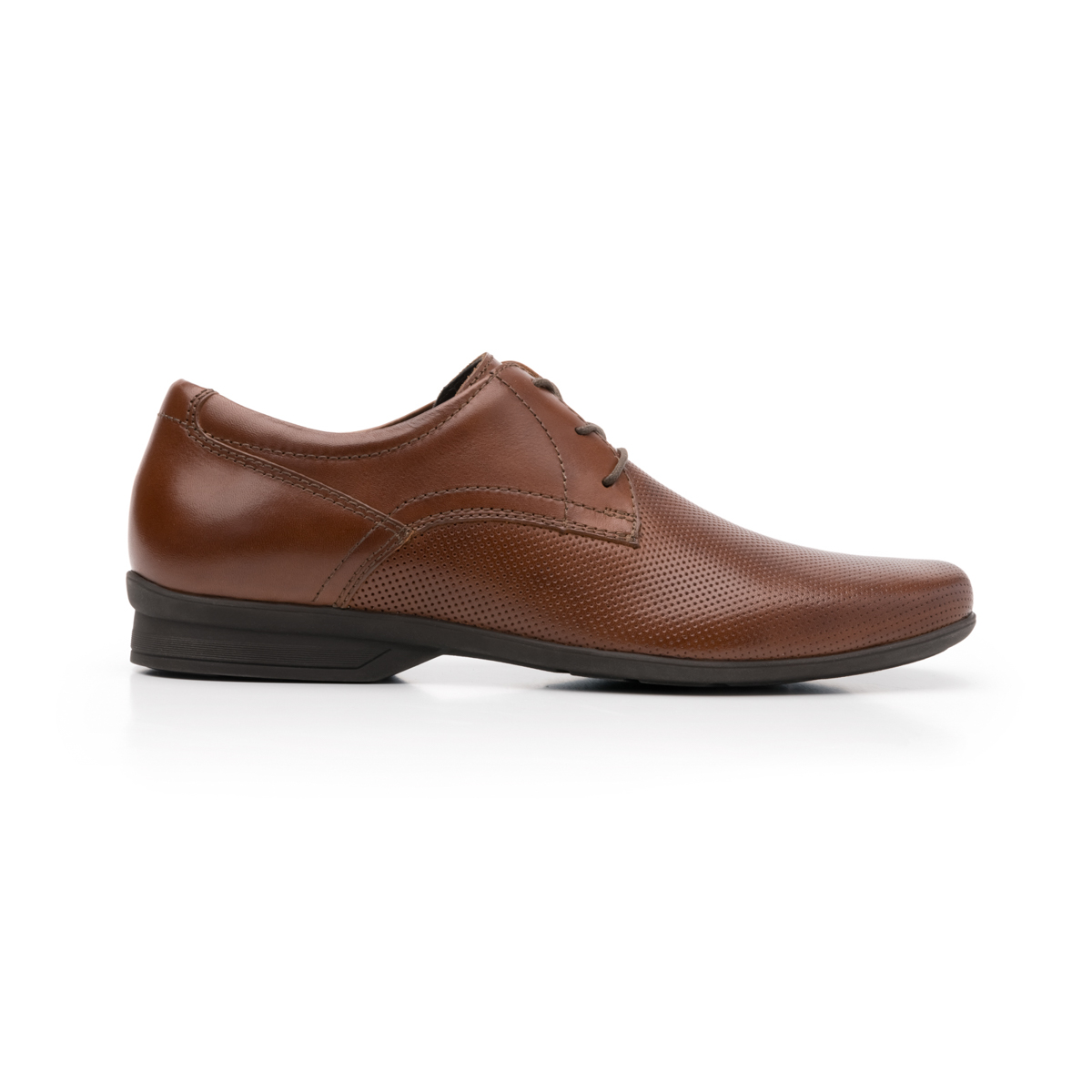 Zapato De Vestir Para Oficina Flexi De Piel Micro Perforada Para Hombre - Estilo 402206 Tan