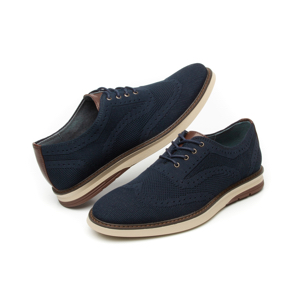 Men's Flexi Oxford Shoe with Fabric Style 402406 Blue