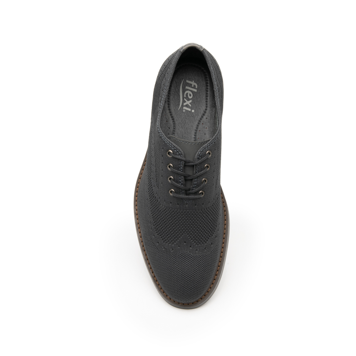 Men's Flexi Oxford Shoe with Textile Style 402406 Grey