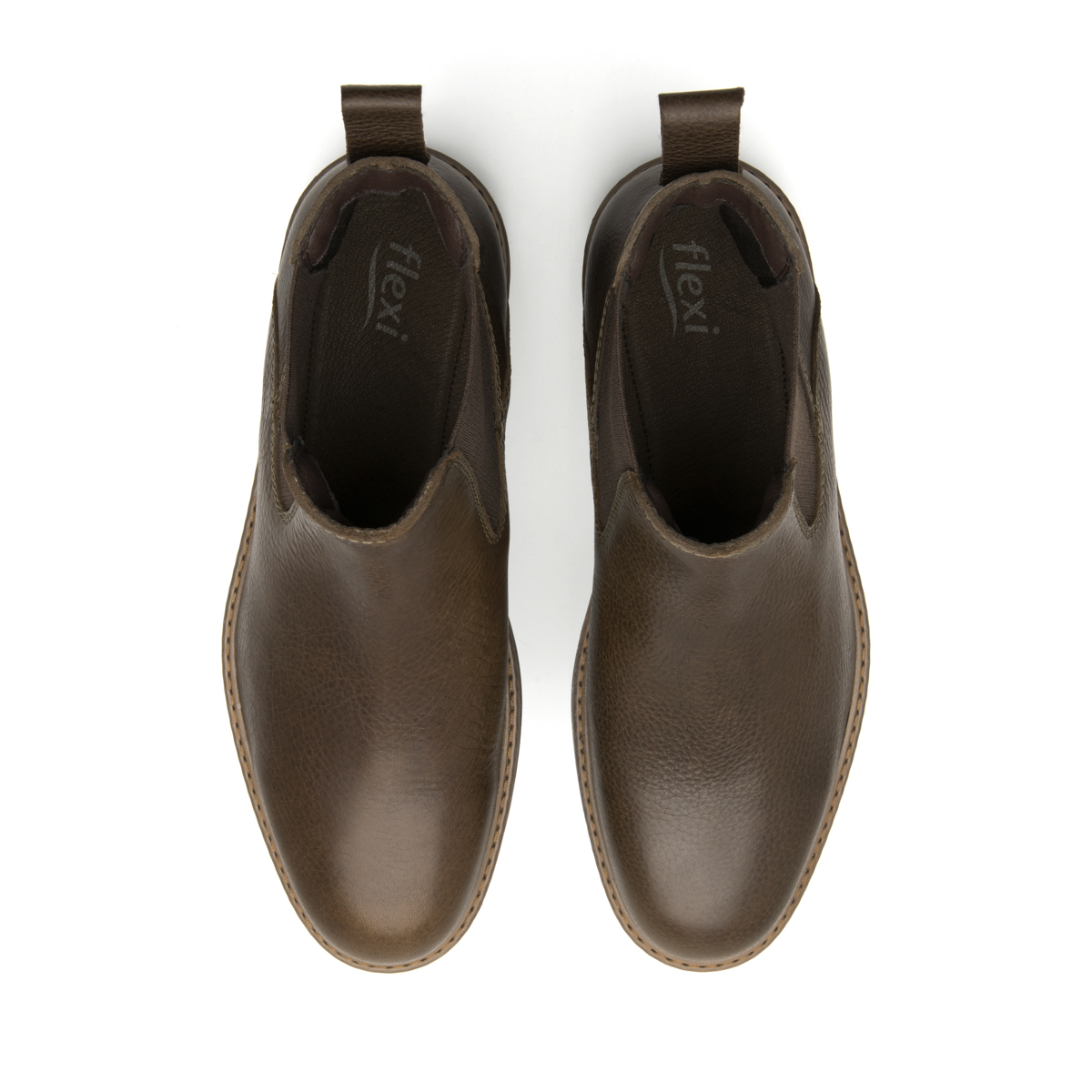 Botín Casual Flexi para Hombre con Elástico Lateral Estilo 402518 Chocolate