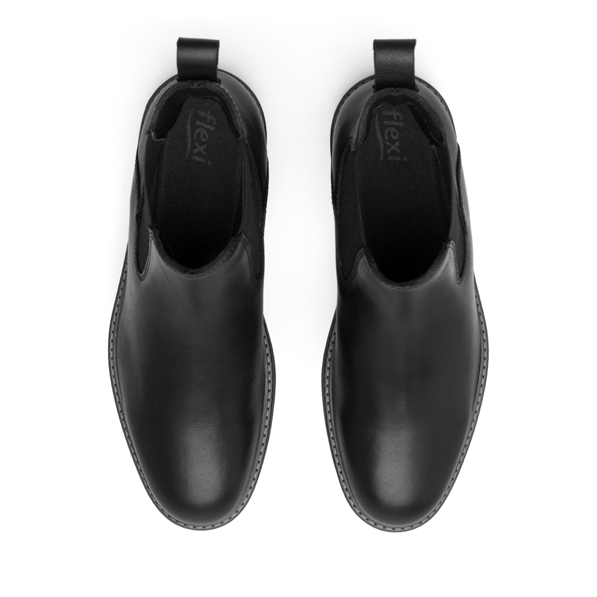 Botín Casual Flexi para Hombre con Elástico Lateral Estilo 402518 Negro
