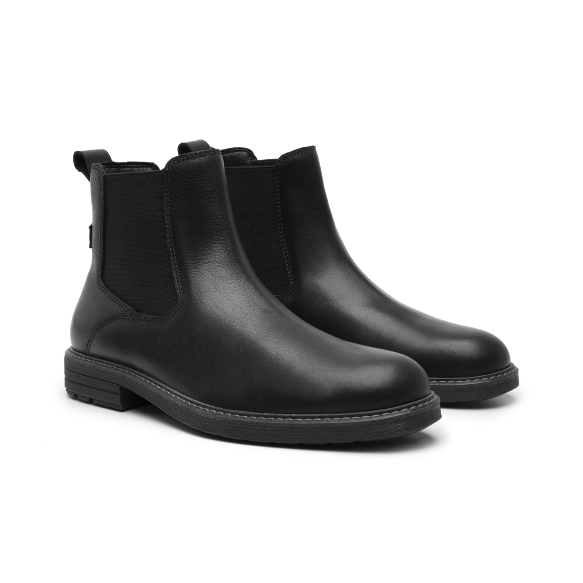 Botín Casual Flexi para Hombre con Elástico Lateral Estilo 402518 Negro