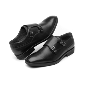 Zapato Monkstrap Flexi para Hombre con Doble Hebilla Estilo 405804 Negro Zapato Monkstrap Flexi para Hombre con Doble Hebilla Estilo 405804 Negro