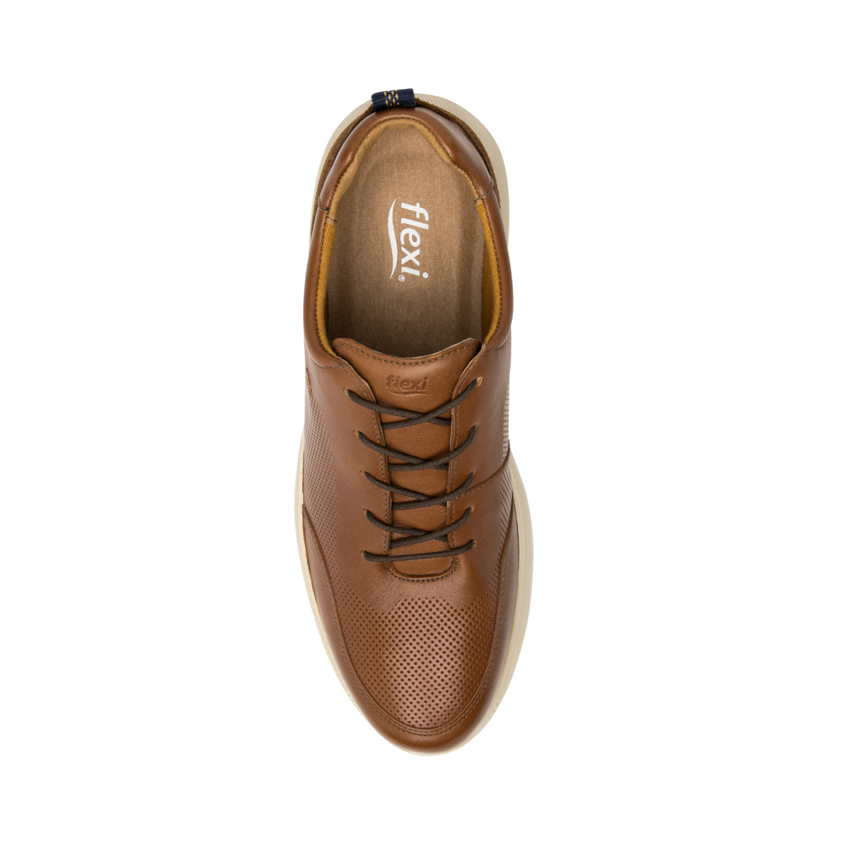 Zapato Con Puntera Flexi para Hombre con Flowtek Estilo 413005 Tan