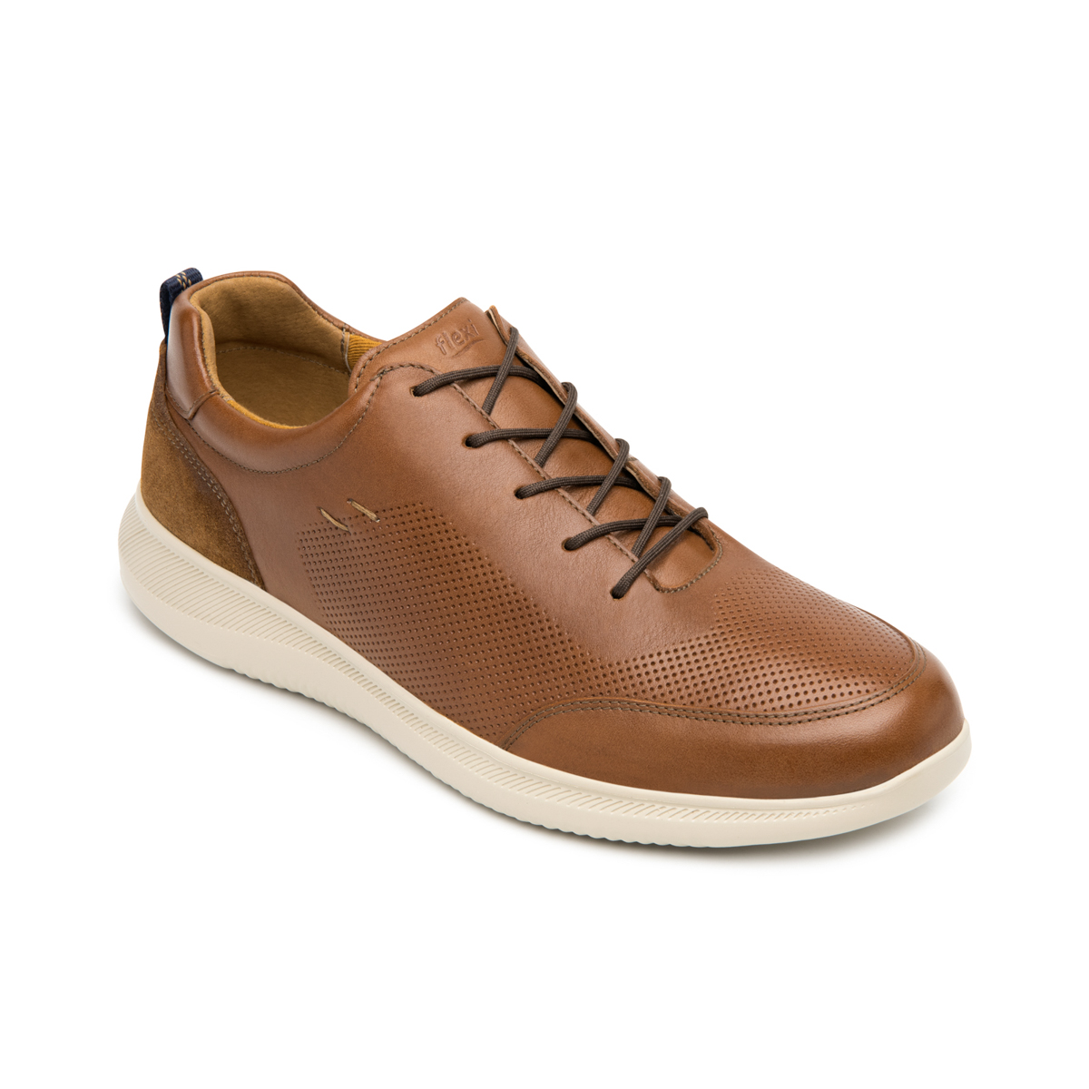 Zapato Con Puntera Flexi para Hombre con Flowtek Estilo 413005 Tan