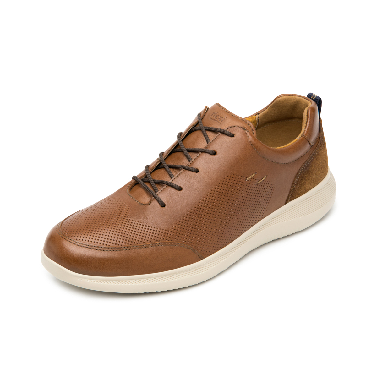 Zapato Con Puntera Flexi para Hombre con Flowtek Estilo 413005 Tan