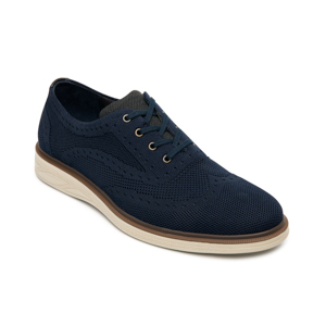 Men's Woven Oxford Shoe with Lightweight Sole Style 413104 Navy