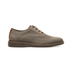 Men's Woven Oxford Shoe with Lightweight Sole Style 413104 Taupe