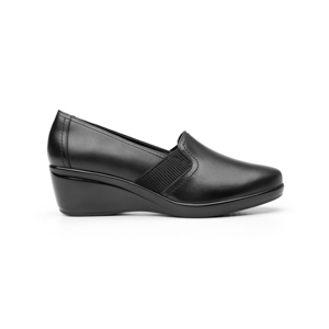 Zapato De Confort Flexi Con Cuña De Alto Brillo Para Mujer - Estilo 45211 Negro
