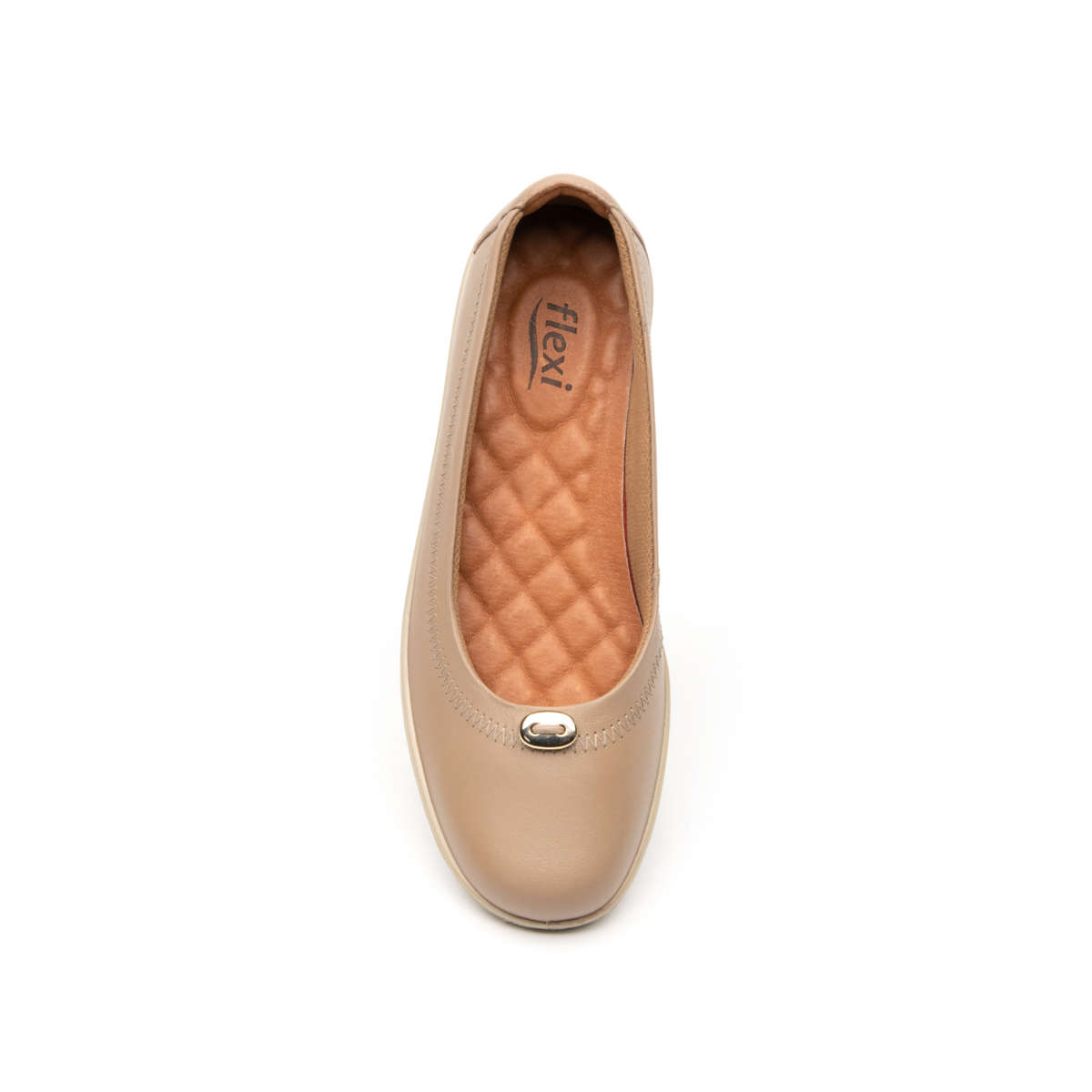 Ballerina De Plataforma Flexi para Mujer con Plantilla Comfort Pad Estilo 45605 Taupe