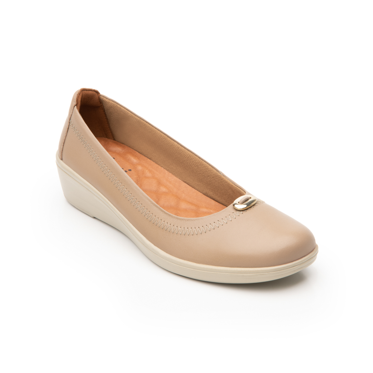 Ballerina De Plataforma Flexi para Mujer con Plantilla Comfort Pad Estilo 45605 Taupe