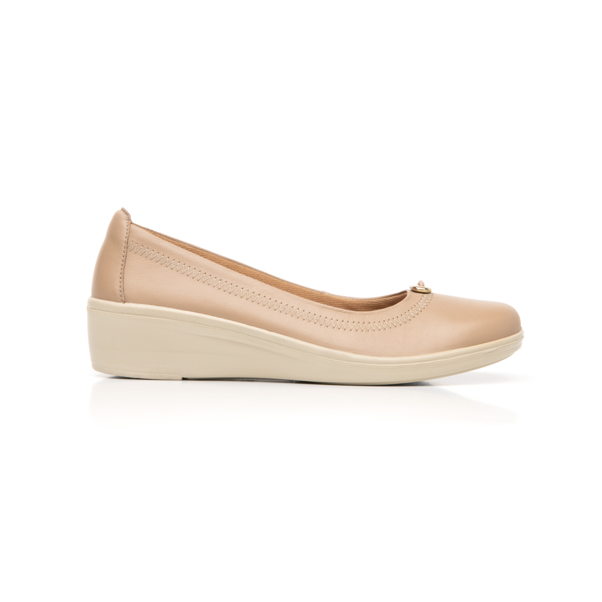 Ballerina De Plataforma Flexi para Mujer con Plantilla Comfort Pad Estilo 45605 Taupe