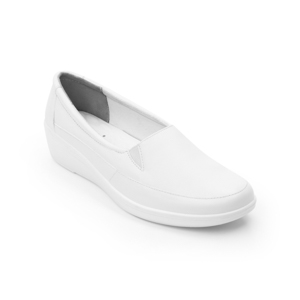 Loafer With Flexi Elastics for Women with Comfort Pad Style Insole 45607 White