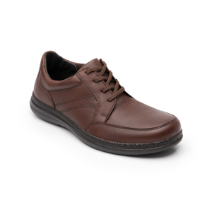 Men's Flexi Casual Service/Clinic Shoe with Grained Leather - 50607 Brown Style