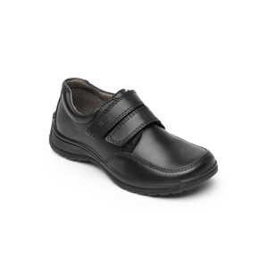 Children's Flexi School Shoe with Double Velcro - Style 57904 Black