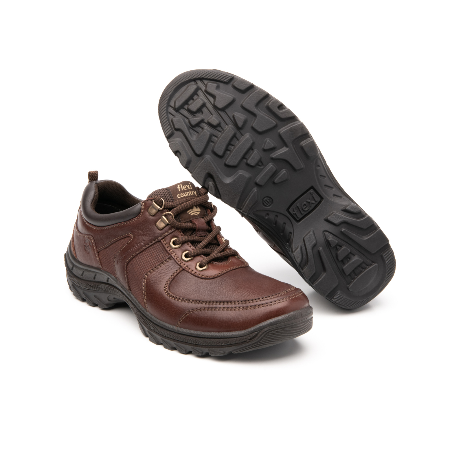 Men's Flexi Country Combination Outdoor Shoe - Style 66513 Walnut