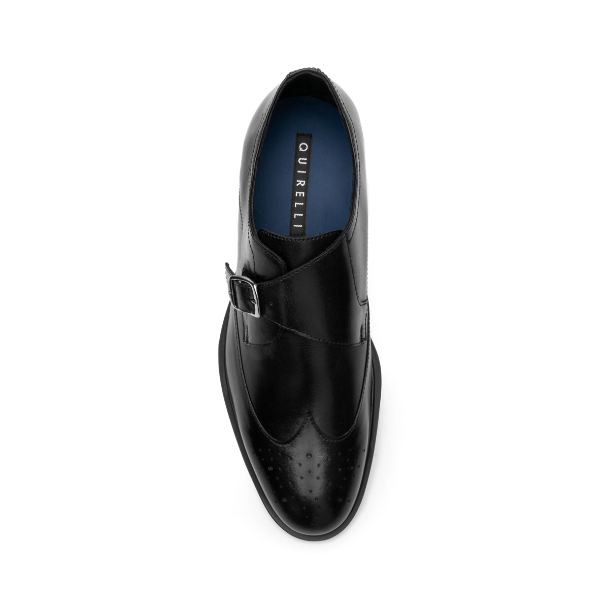 Monkstrap Tipo Bostoniano Quirelli para Hombre Estilo 701505 Negro