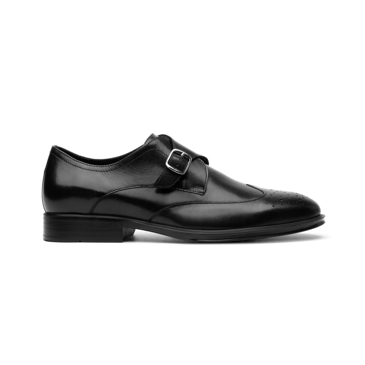 Monkstrap Tipo Bostoniano Quirelli para Hombre Estilo 701505 Negro