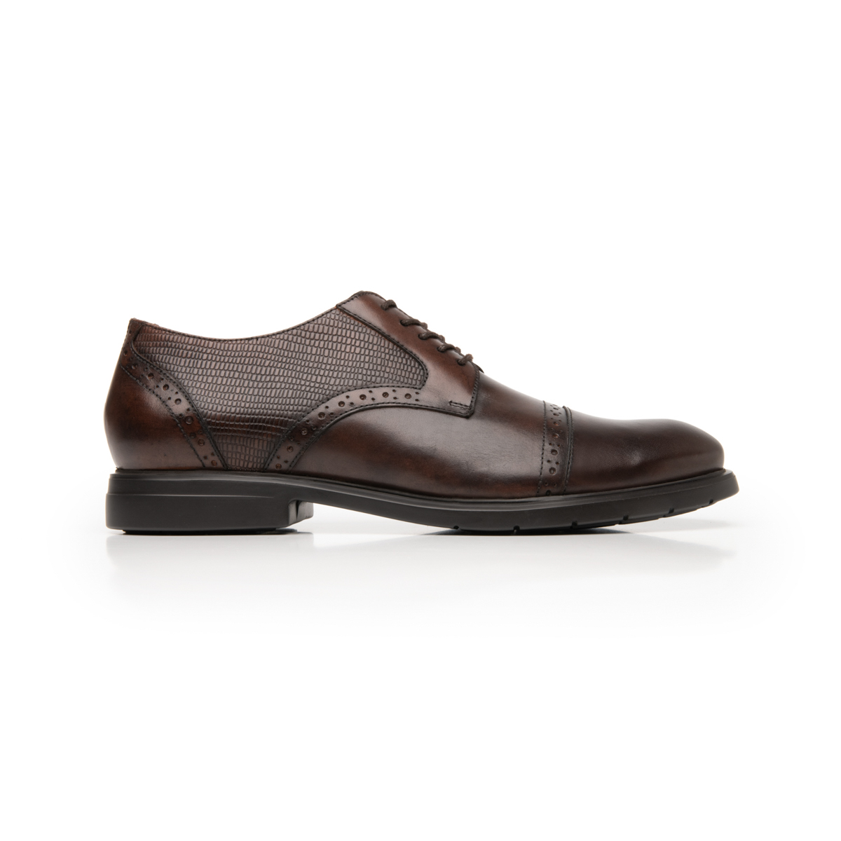 Zapato Derby Quirelli para Hombre con suela extra ligera Estilo 702102 Chocolate