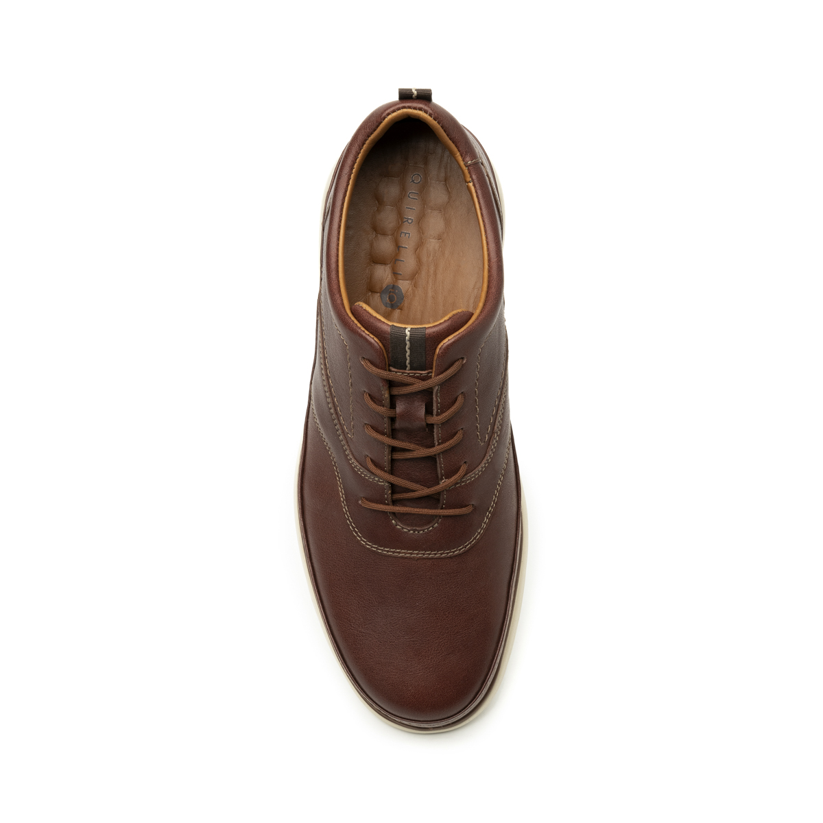 Oxford Casual Liso Quirelli para Hombre con Suela Extraligera Estilo 703401 Brandy