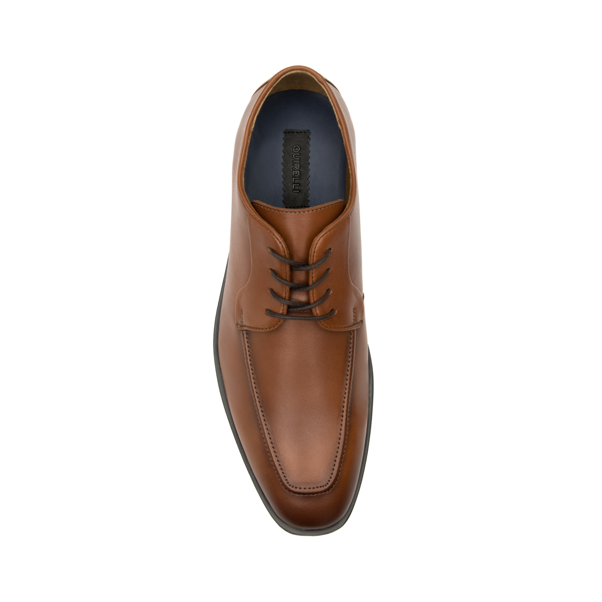 Derby Con Floreta Quirelli para Hombre con 100% Piel Estilo 705601 Tan