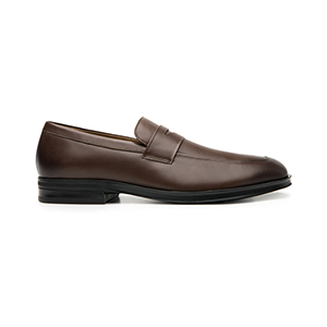 Quirelli Men's Leather Penny Loafer Style 705602 Coffee