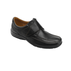 Men's Flexi Casual Office Shoe with Velcro - 71601 Style Black
