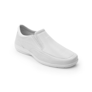 Men's Flexi Service Shoe with Elastic Style 71602 White