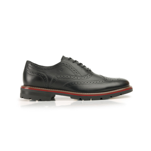 Zapato Oxford Bostoniano Quirelli Con Brillo Natural Para Hombre - Estilo 88602 Negro