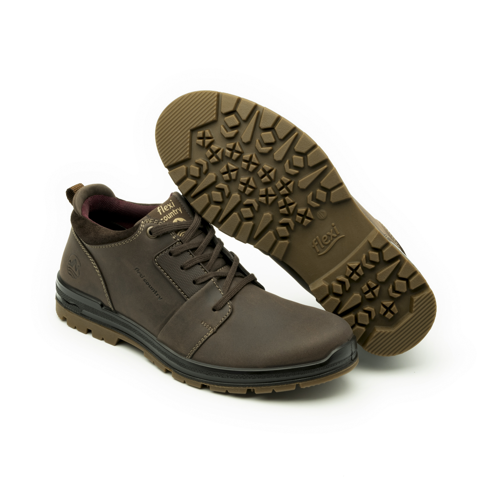 Men's Flexi Country Outdoor Derby Shoe Style 92111 Chocolate